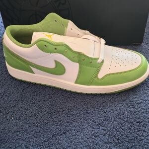 Nike Air Jordan 1 Low — White & Green Men’s Sneaker